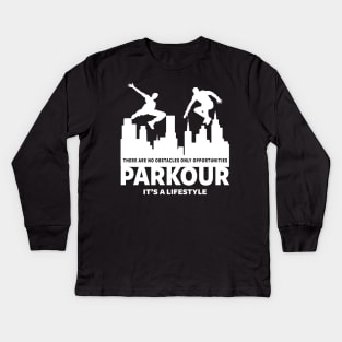 PARKOUR - FREERUNNING - TRACEUR Kids Long Sleeve T-Shirt